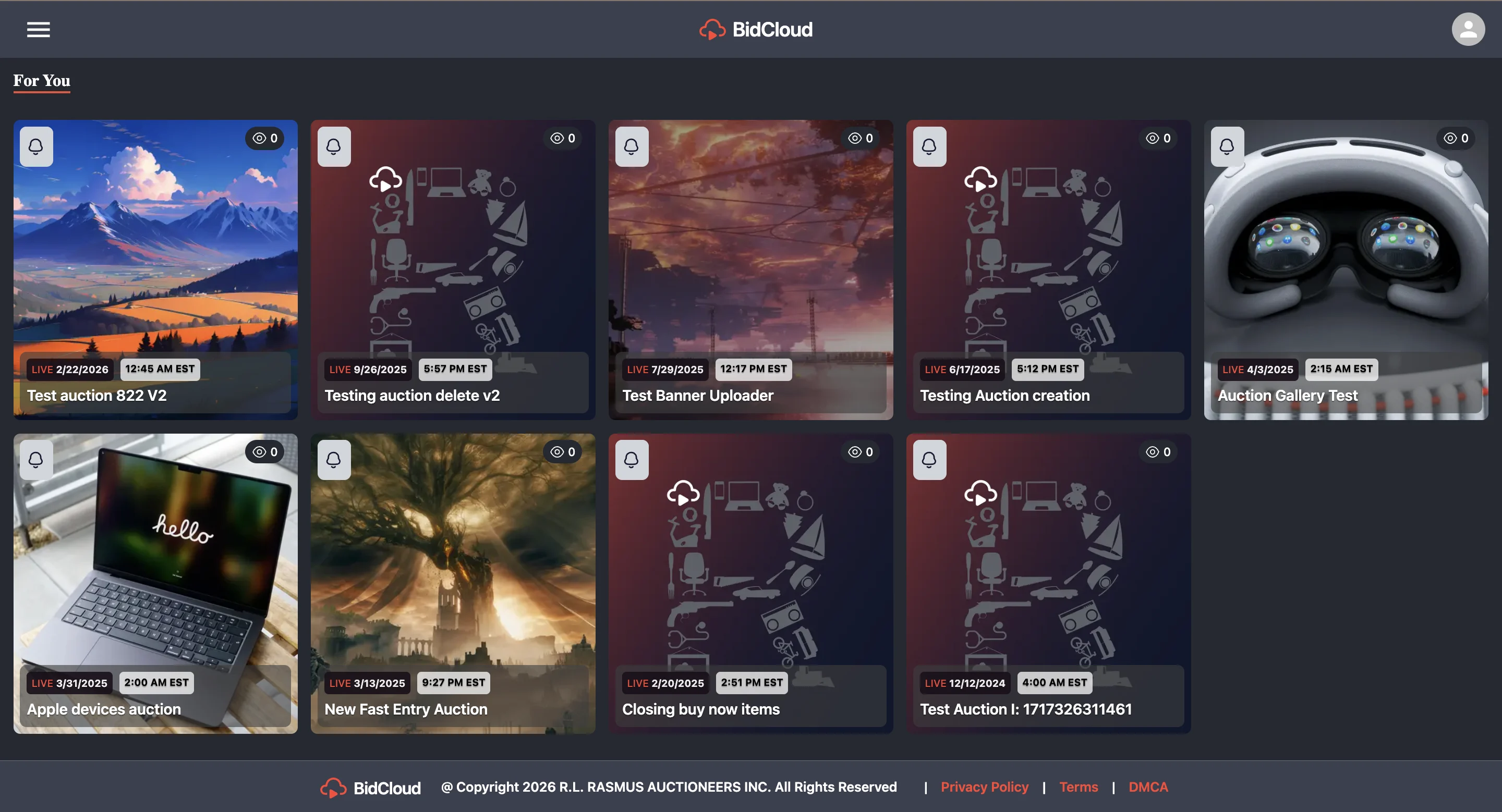 Bid Cloud screenshot
