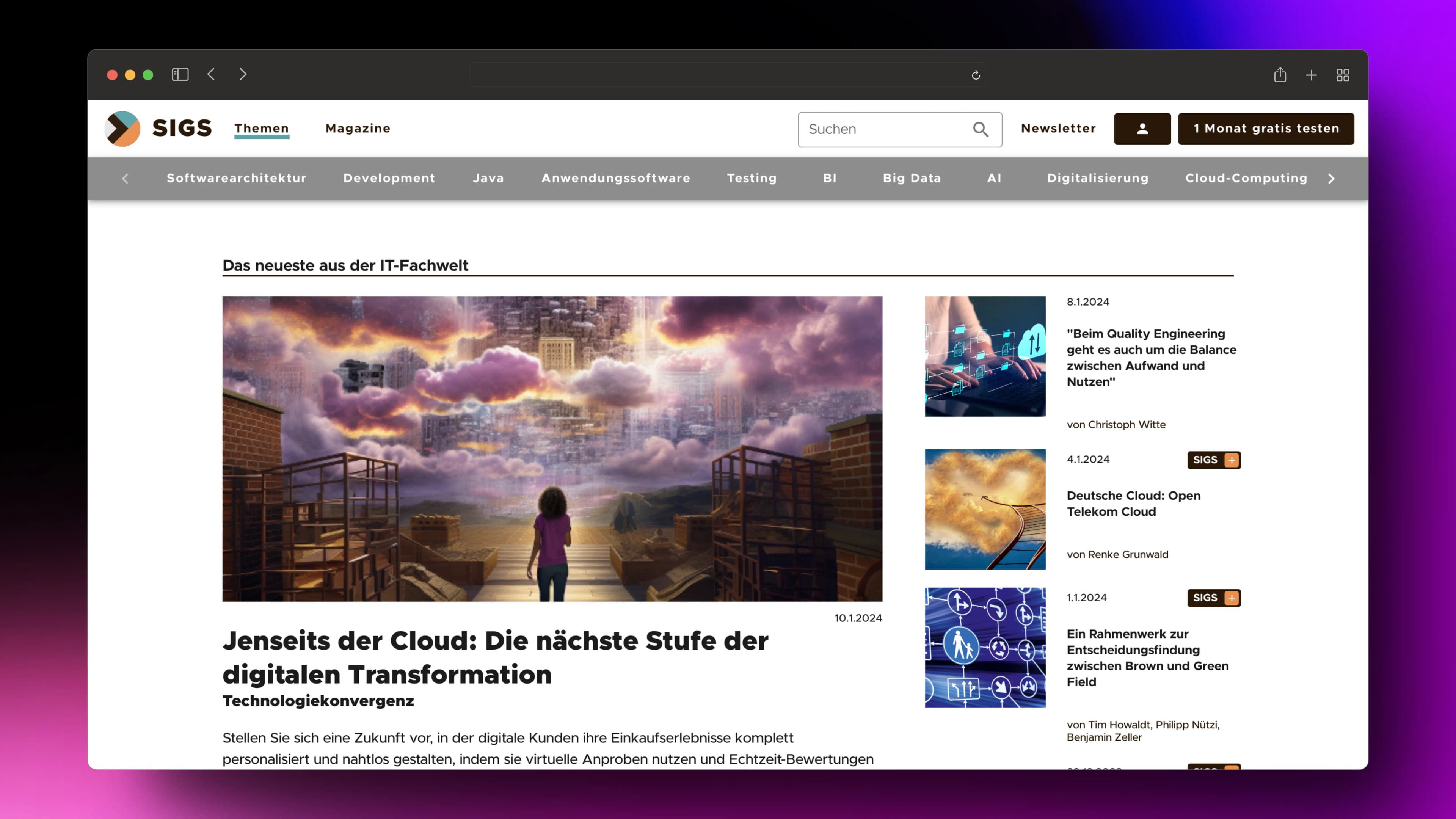 SIGS DATACOM GmbH screenshot